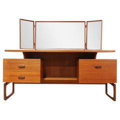 Mid Century Modern Teak Vanity Dressing Table Desk by G Plan Danish Style