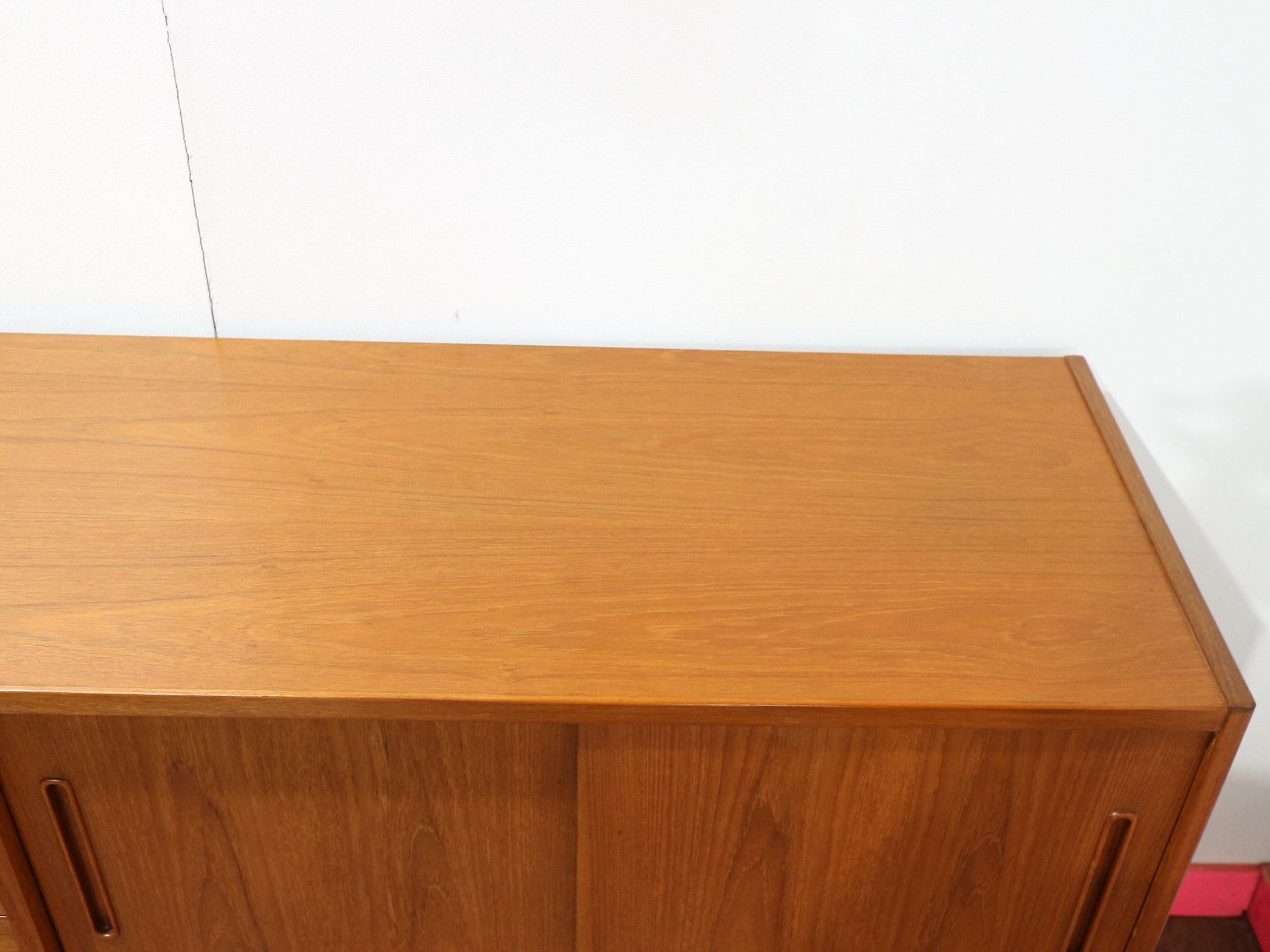 Mid Century Modern Vintage Teak Credenza Sideboard by Nils Jonsson Scandinavian For Sale 5
