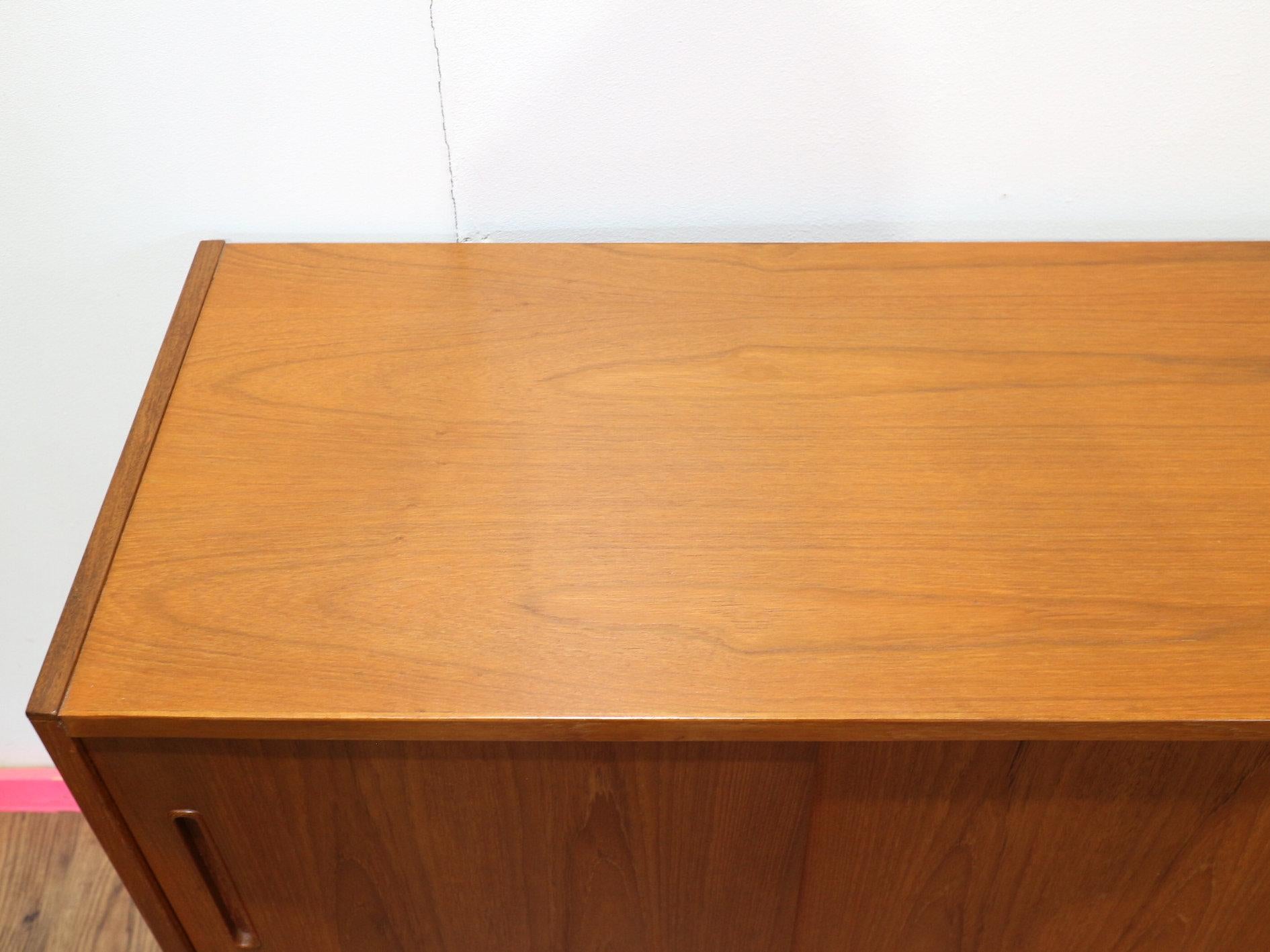 Mid Century Modern Vintage Teak Credenza Sideboard by Nils Jonsson Scandinavian For Sale 3