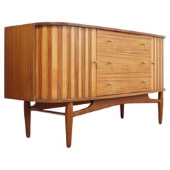 Mid century Modern Vintage Teak Tambour Door Credenza Sideboard by Austinsuite