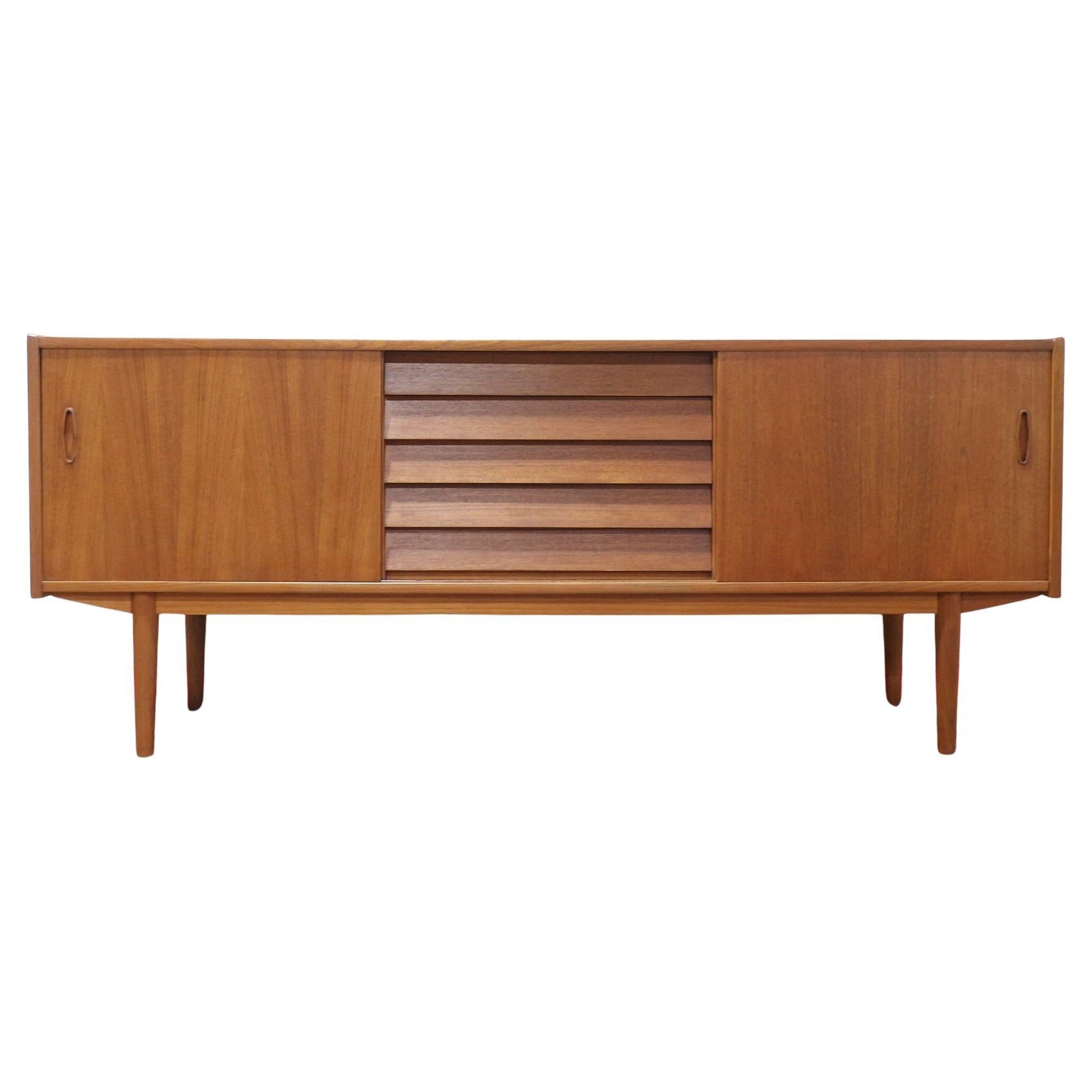 Mid Century Modern Vintage Teak Credenza Sideboard by Nils Jonsson Scandinavian