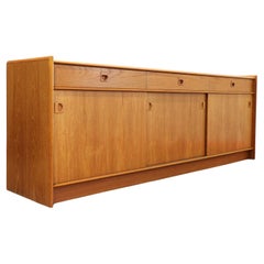 Mid Century Modern Vintage Teak Low Danish Sideboard Credenza