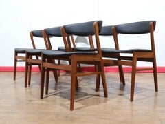 6 sedie da pranzo danesi in teak vintage in stile Mid-Century Modern di Schionning & Elgaard