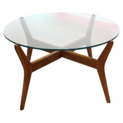 Mid Century Vintage Teak and Glass Lebus Coffee Table