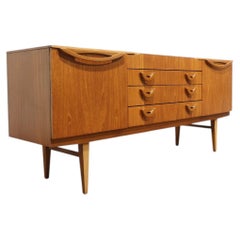 Mid Century Modern Vintage British Teak Sideboard Credenza by Beautility