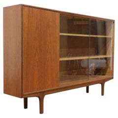 Mid Century Modern Vintage British Teak Display China Cabinet by Mcintosh