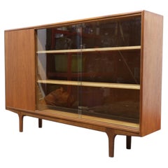 Mid Century Modern Vintage British Teak Display China Cabinet by Mcintosh
