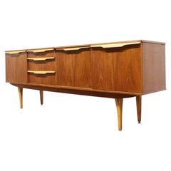 Mid Century Modern Vintage British Teak Sideboard Credenza by Stonehill