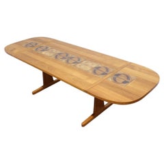 Mid Century Modern Vintage Teak and Danish Extending Dining Table by Ansager