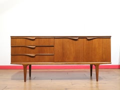 Mid Century Modern Vintage Teak British Credenza Sideboard