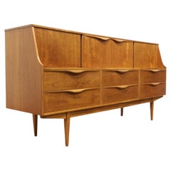 Mid Century Modern Vintage Teak Tall Credeza Sideboard by Sutcliffe