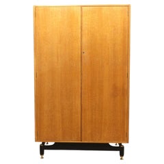 Mid Century Modern Vintage Blonde Double G Plan Armoire Wardrobe