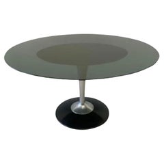 Used Chromecraft Smoked Glass and Lucite Oval Table (chairs already sold)