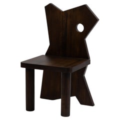Contemporary Sculptural Wood Chair – Totem Chair I by Marcela Cure