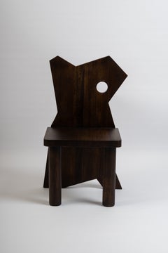 Contemporary Sculptural Wood Chair – Totem Chair I by Marcela Cure