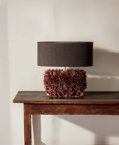 Appuntito handmade Ceramic table Light wide spikes artisanal
