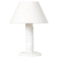 Casa, textured handmade ceramic table light in white