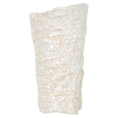Casa handmade textured ceramic Wall Light white cream