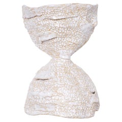 white cream Handcrafted textured ceramic Casa Wall Light