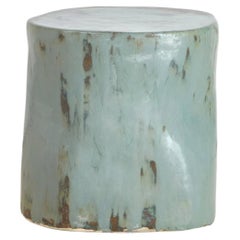 Keramik-Beistelltisch – Pale Moss – handgefertigt – glasiert – Nachttisch – skulptural