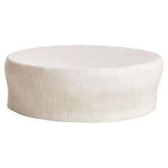 Tambor Ceramic Coffee Table - cream white - organic - handmade - sculptural