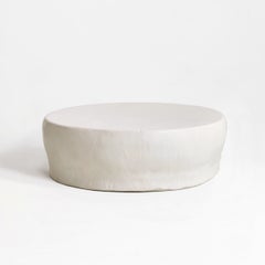 Tambor Ceramic Coffee Table - cream white - organic - handmade - sculptural