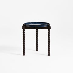 Bolha Tray Table - Blue - side - ceramic - handmade - sculpted - nightstand