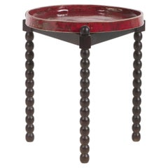 Bolha Tray Table - Red - side - ceramic - handmade - sculpted - nightstand