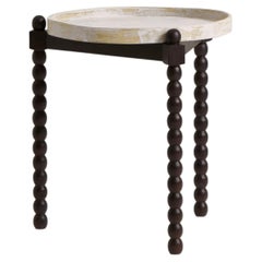 Bolha Tray Table - White- side - ceramic - handmade - sculpted - nightstand