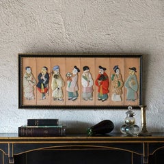 Framed Chinese Silk Stumpwork ‘Traputo’ Textile Portrait Picture