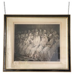 'The Neophyte', Large Signed Antique Etching by Gustave Doré, 19th Century