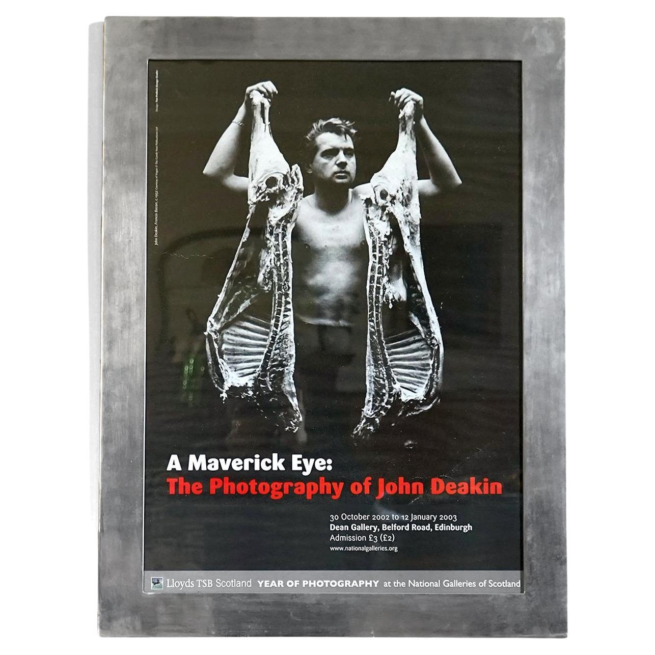 Francis Bacon - John Deakin Framed Photographic Exhibition Poster, Vintage Frame For Sale