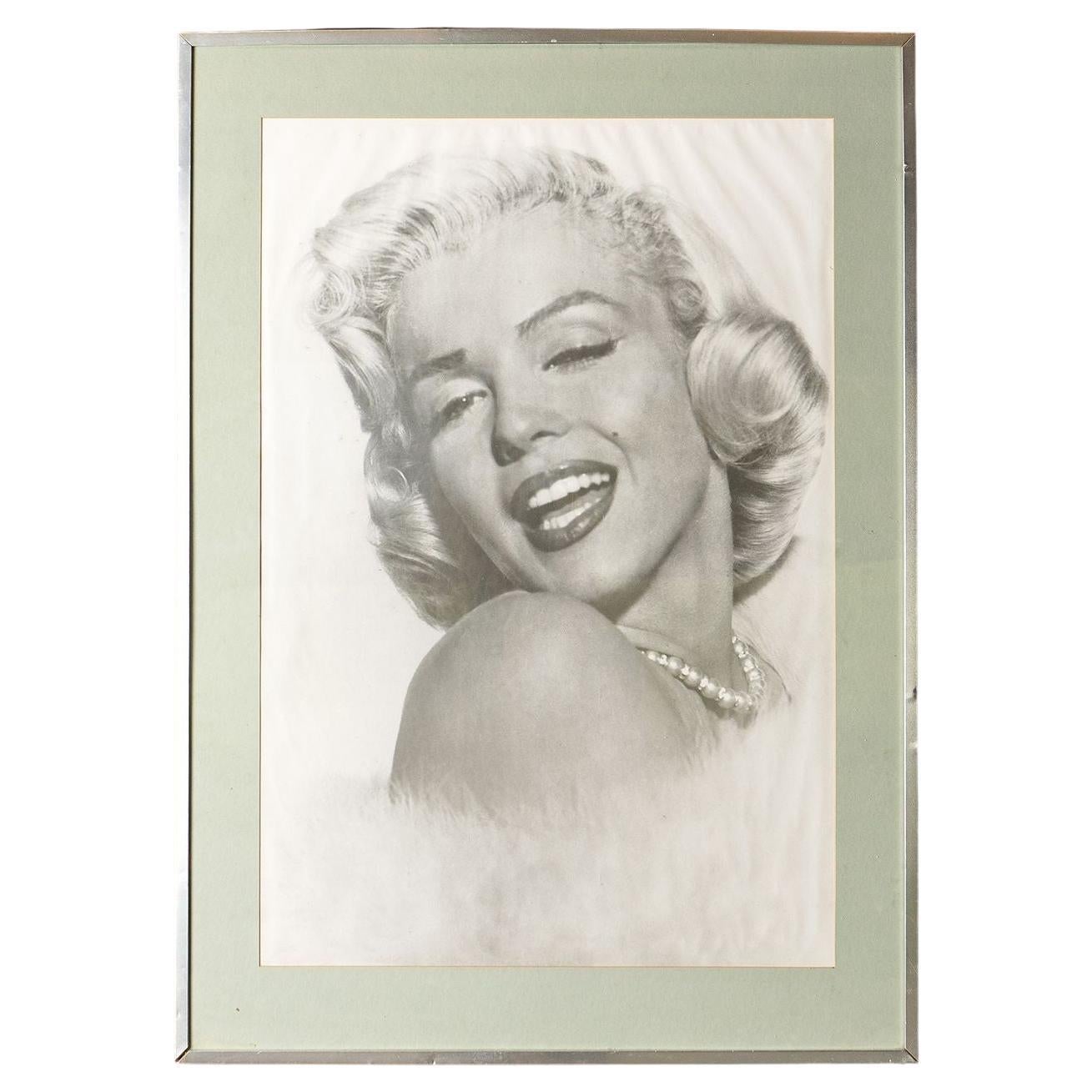 Large Vintage Marilyn Monroe Photographic Portrait Print by Frank Powolny, 1970s