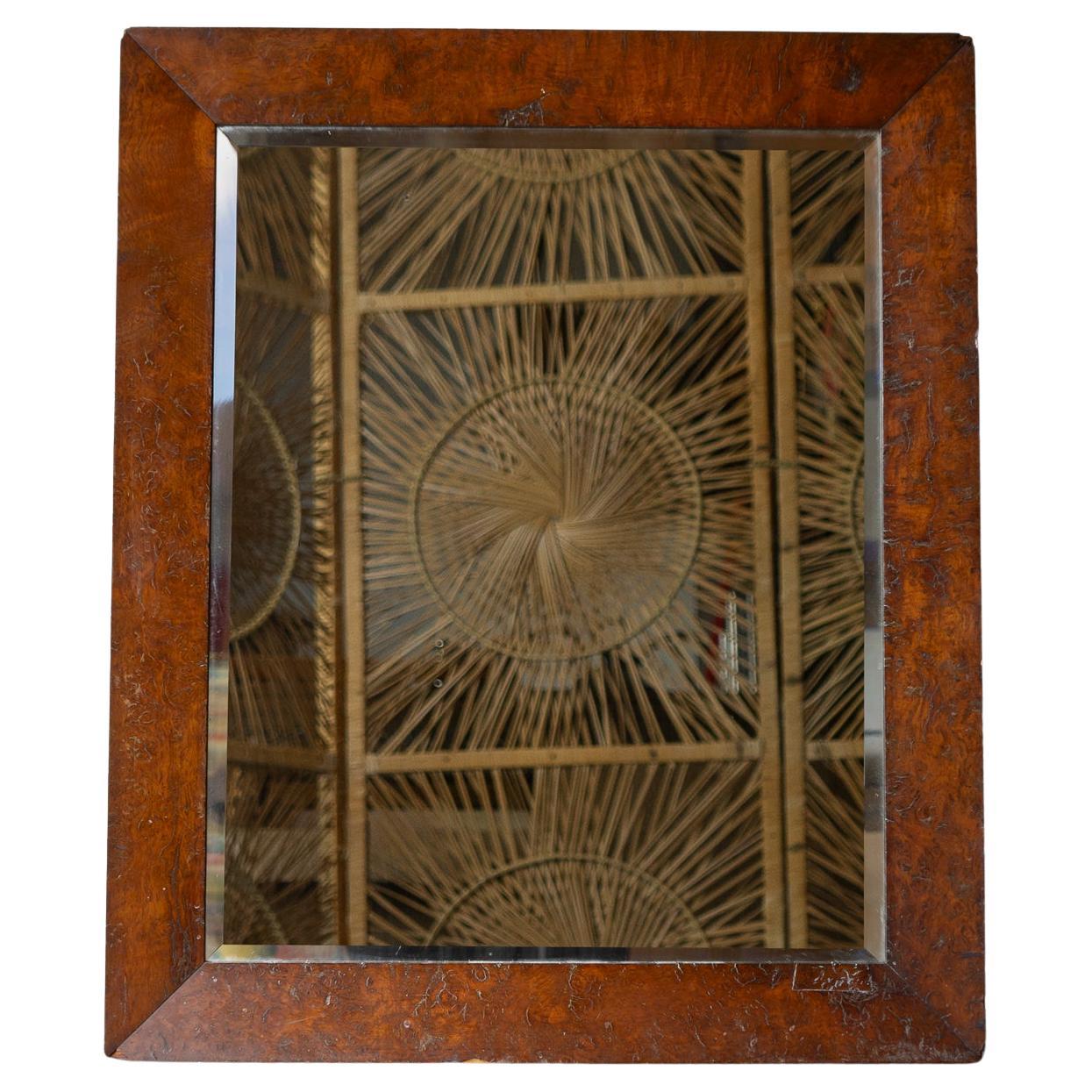 Antique Victorian Pollard Oak Wall/Table Mirror, 19th Century For Sale