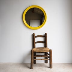 Vintage Post Modern Yellow Circular Mirror By Schönbuch, 1970s