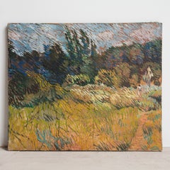 Paysage expressionniste d'époque, peinture à l'huile originale de Leonard Bennetts