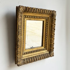 Antique Italian Baroque Carved Gilt Framed Mirror, 18Th Century