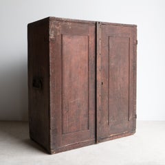 Antique Painted Campaign Cupboard By Brown Bros. Piccadilly, Mid 19th Century