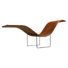 Mid-century stack-laminated lounge chair by Tiller Lesser, Germany 1990