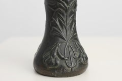 Jugendstil-Zinnvase, W. Renewerf zugeschrieben, Niederlande, um 1900