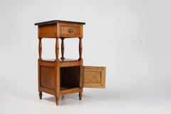 French Art Deco Night Stand with blue stone top, ca. 1920