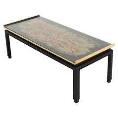 Rare painted coffee table by De Coene Frères, Belgium 1950s
