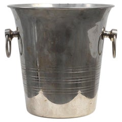 Weinkühler im Art-Déco-Stil, versilbert, Frankreich, 1930er Jahre