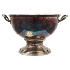 Art deco Silverplated champagne cooler with Patinated Surface, France 1920s