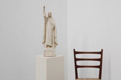 “Christ King in Our Home” Plaster Statue, Belgium, ca. 1920