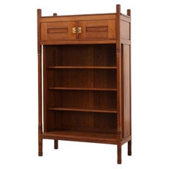 Bibliothèque Art nouveau en chêne à étagères réglables, Pays-Bas, vers 1900