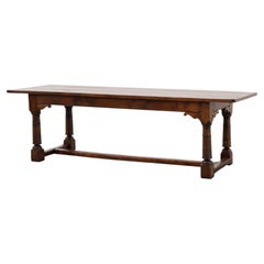 Large French Oak Refectory Dining Table, Renaissance Revival, circa 1880