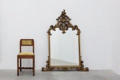 Large Rococo‑Style Giltwood Mirror, Belgium, 20th Century