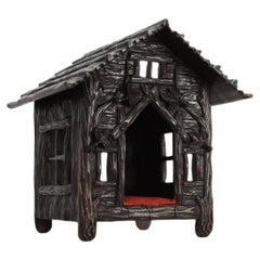 Hundezwinger aus geschnitzter Eiche im Schwarzwald-Stil, Schweiz/Deutschland, um 1850