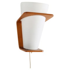 Lampada da parete NX 41 di Louis Kalff per Philips in compensato di teak curvato, 1959